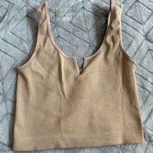 Beige crop top